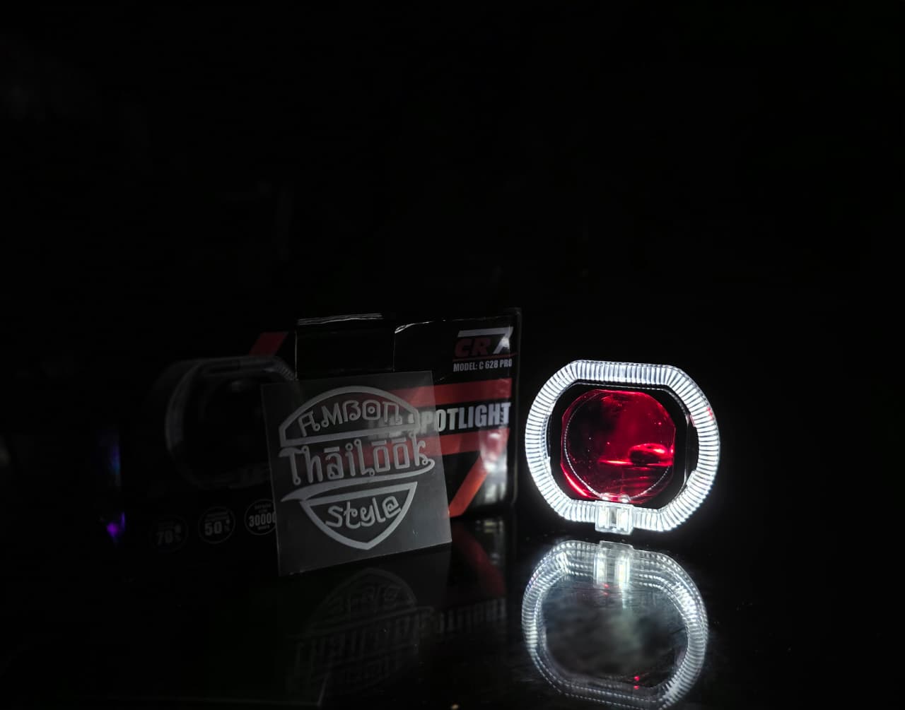 BILED CR 7 3.5 inch  DEVIL RED  RING WHITE C626